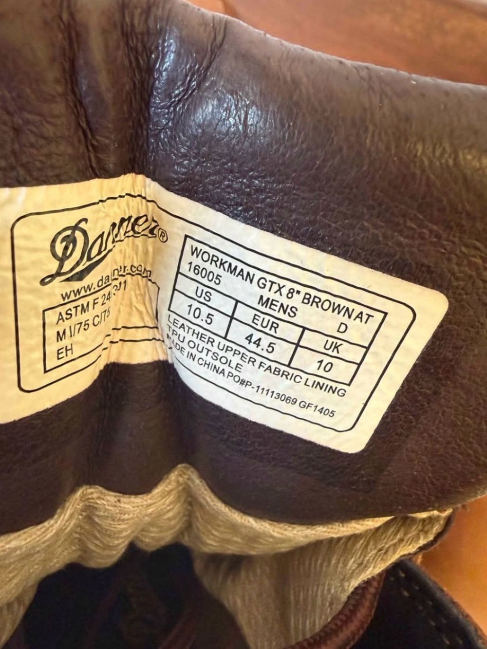Danner Steel Toe GTX8 Brown Lace-Up Work Boots New - Picture 2 of 2